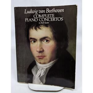Beethoven Complete Piano Concertos in Full Score Dover Books 376 Pages Large Fmt